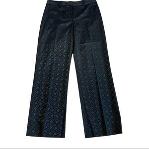 Isabella DeMarco Black printed dress pants trousers Sz 8